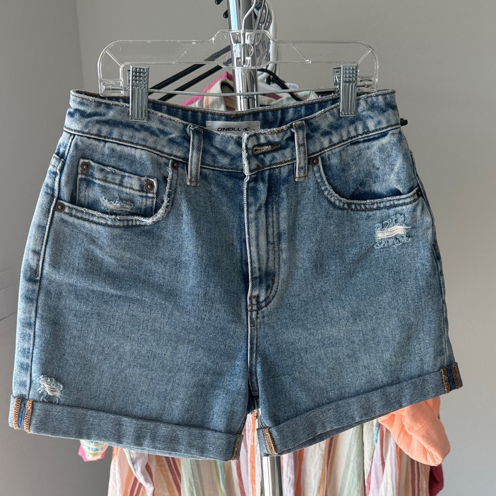 O'Neill Women's Distressed Blue Jean Shorts